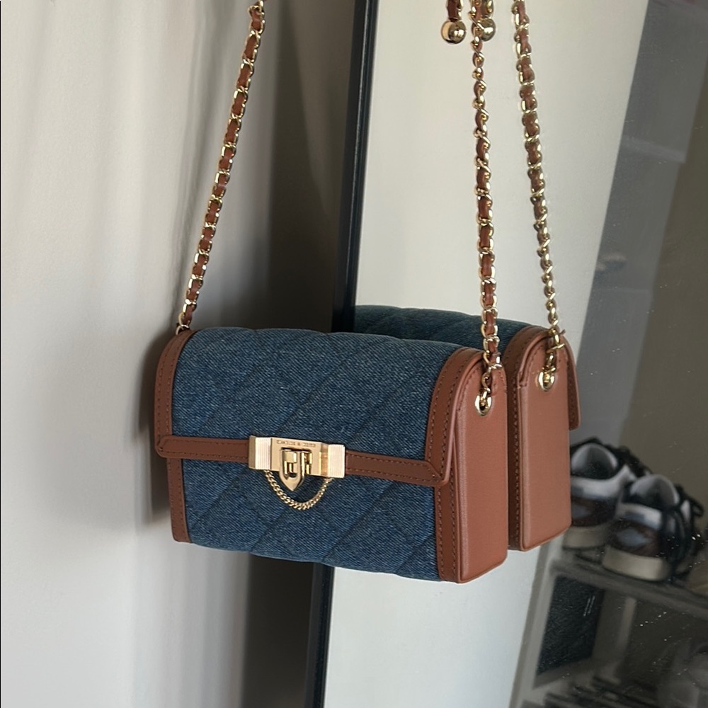 Charles &Keith Denim Chain Bag